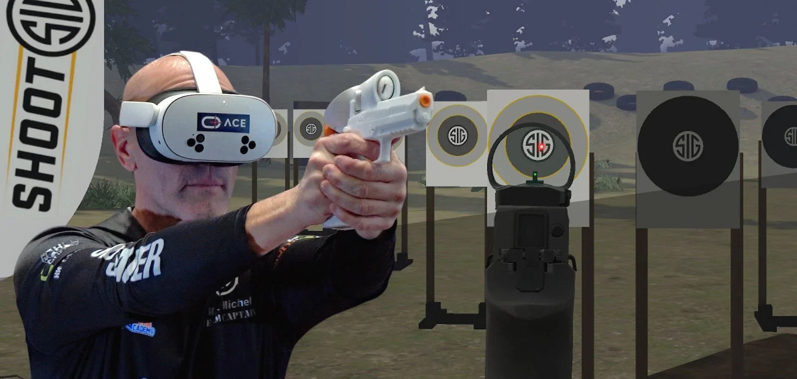 Virtual shooting and firearms training equipment