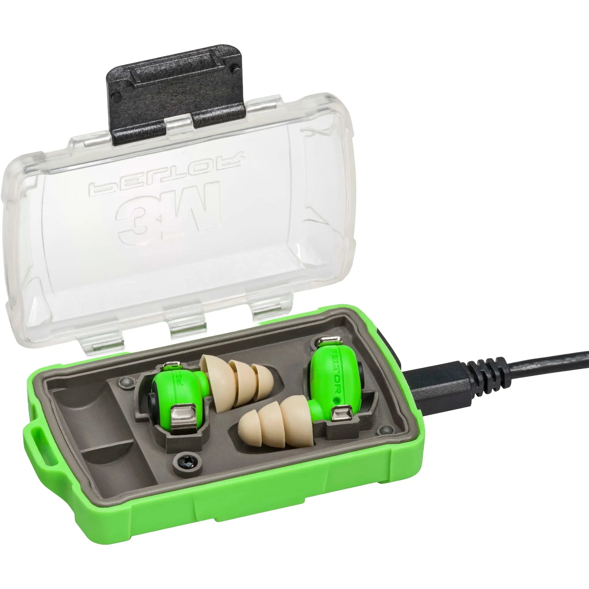 3M™ PELTOR™ Electronic Earplug, Green charging