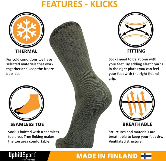 UphillSport KLICKS taktikalised sokid meriinovillaga