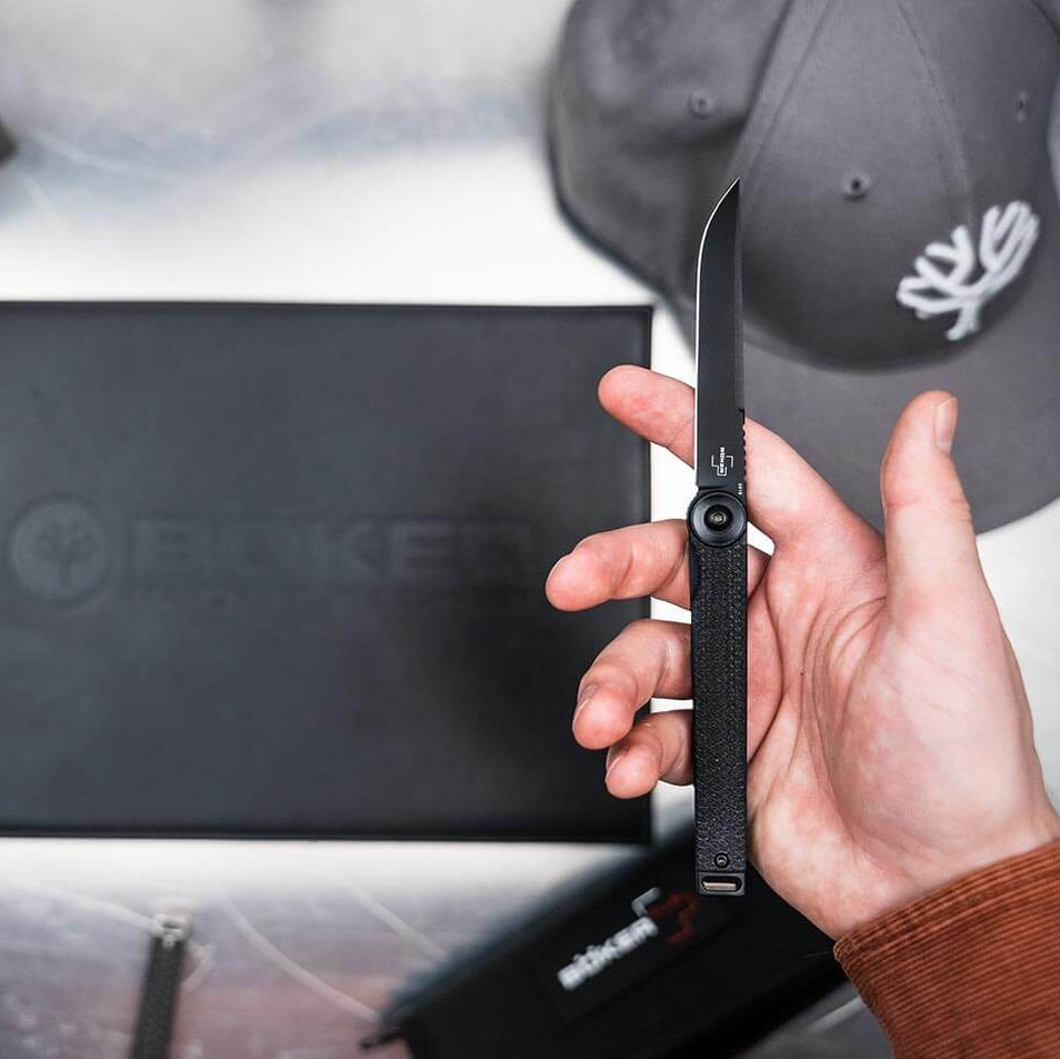 Böker Kaizen All Black S35VN in hand