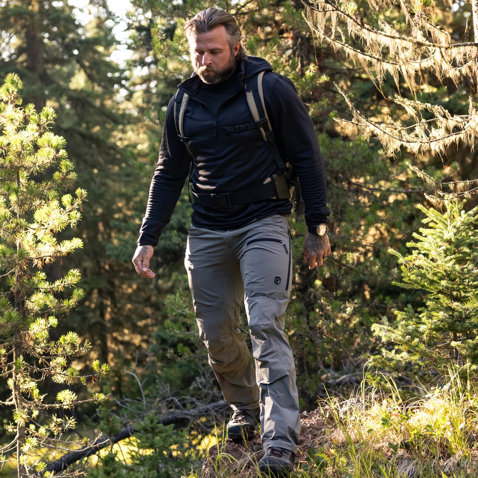 Born Primitive Frontier Pant Light 2.0 in the forrest