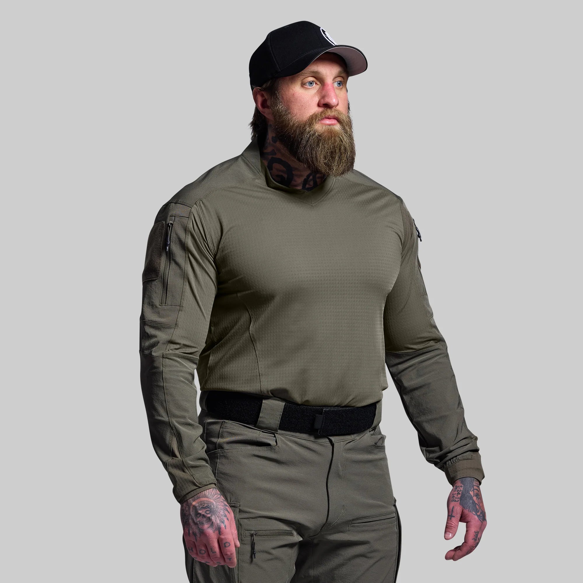 Born Primitive Long Sleeve Op Top Pro ranger green front