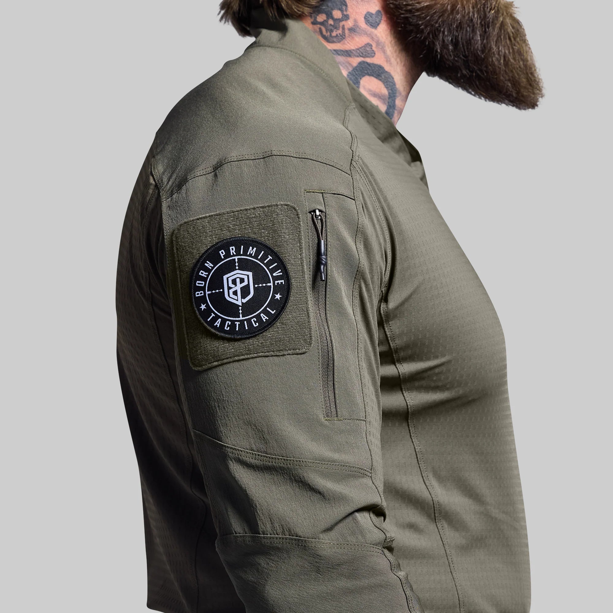 Born Primitive Long Sleeve Op Top Pro velcro patch