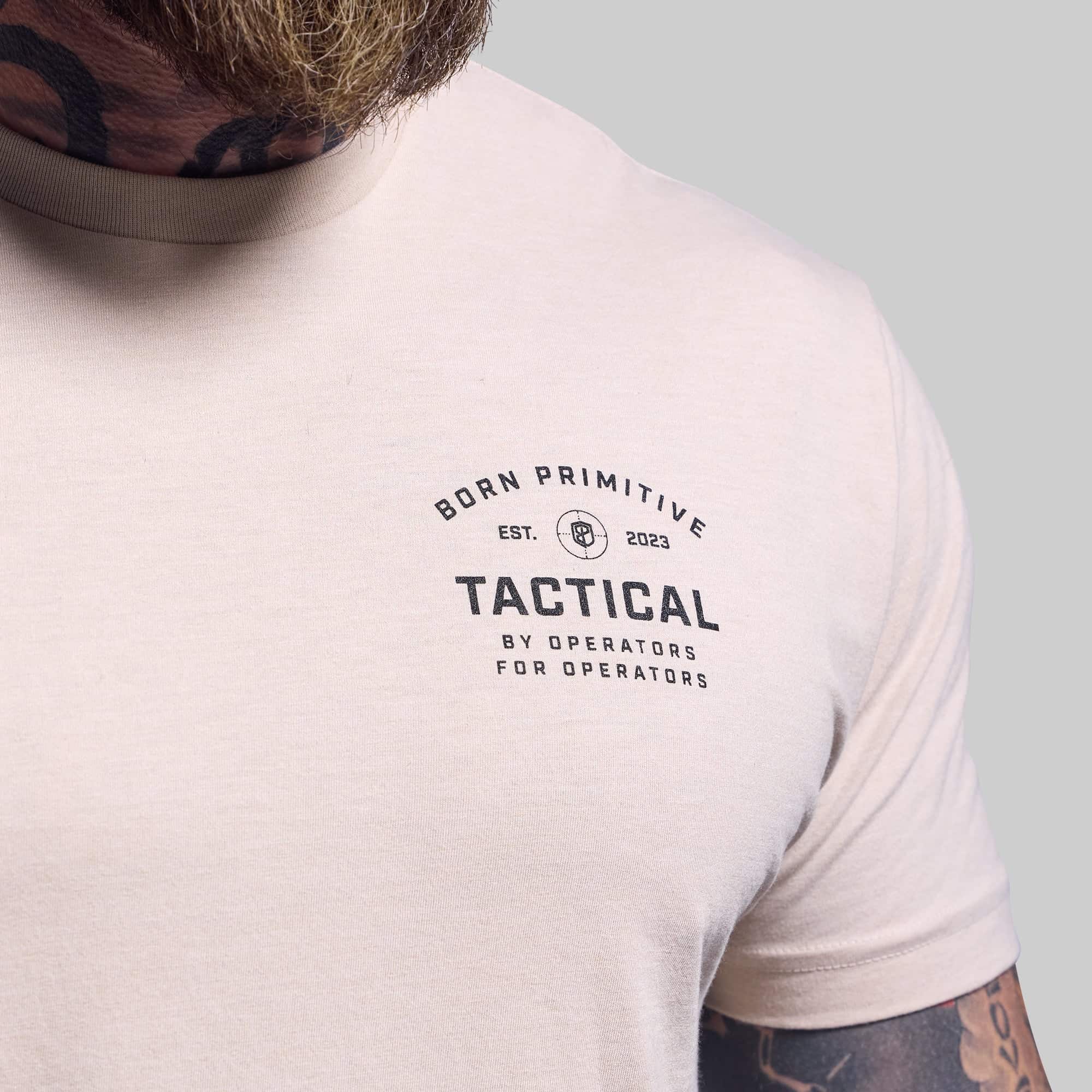 Born Primitive Tactical Operator Tee text