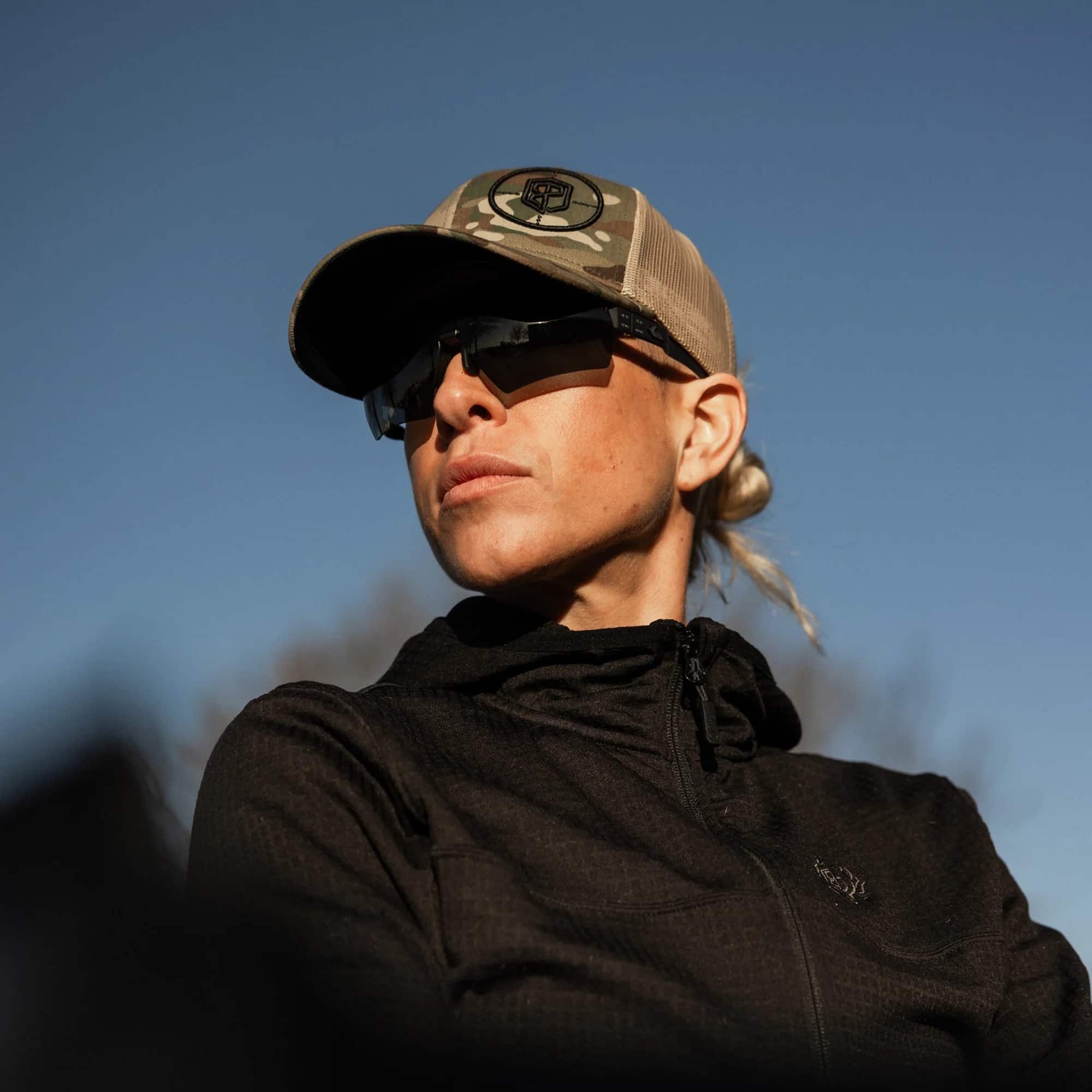 Born Primitive Tactical Trucker Hat woman wearing