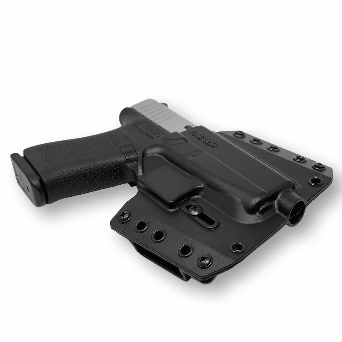 Bravo Concealment OWB Holster For Glock 43, 43X, 43X MOS side close up
