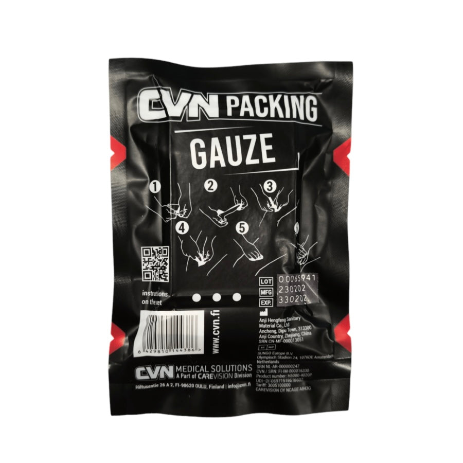 CVN Packing Gauze (Z-Fold) package back