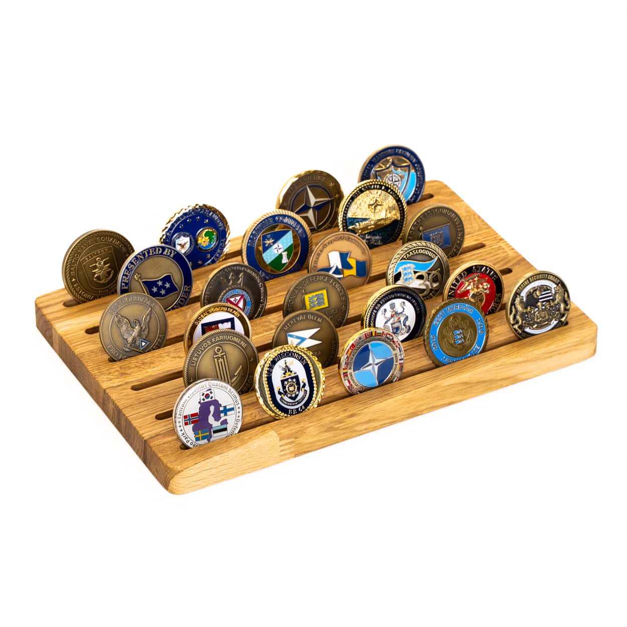 Challenge Coin Holder - Small with coins