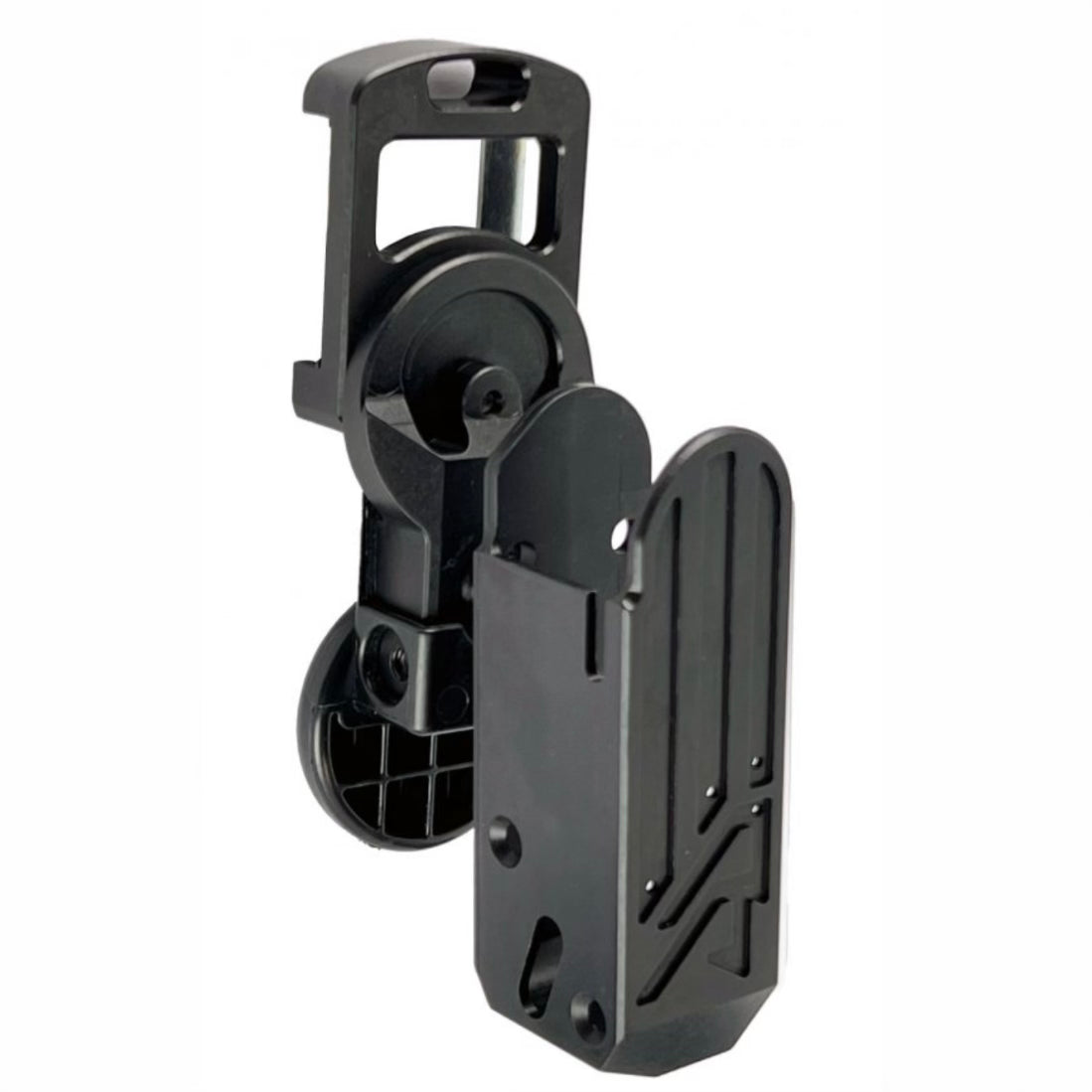 DAA Flex Holster RH Aluminum Assembly (without insert block and inlay) black back view