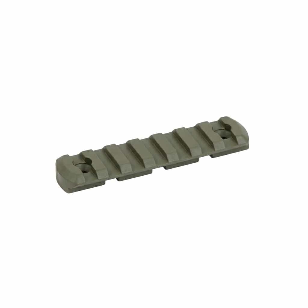 DLG Tactical Picatinny Polymer Rail Mounted on M-LOK - 7 slots green color