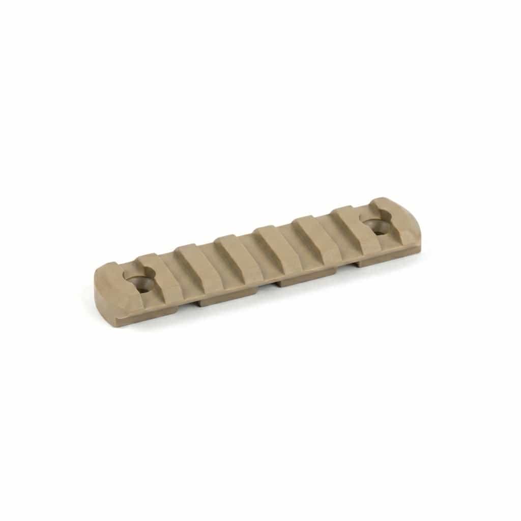 DLG Tactical Picatinny Polymer Rail Mounted on M-LOK - 7 slots coyote tan color
