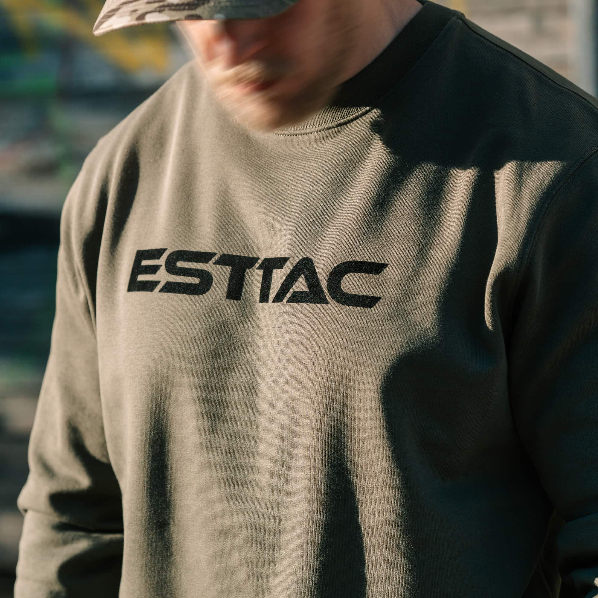 ESTTAC Covert Crewneck green logo
