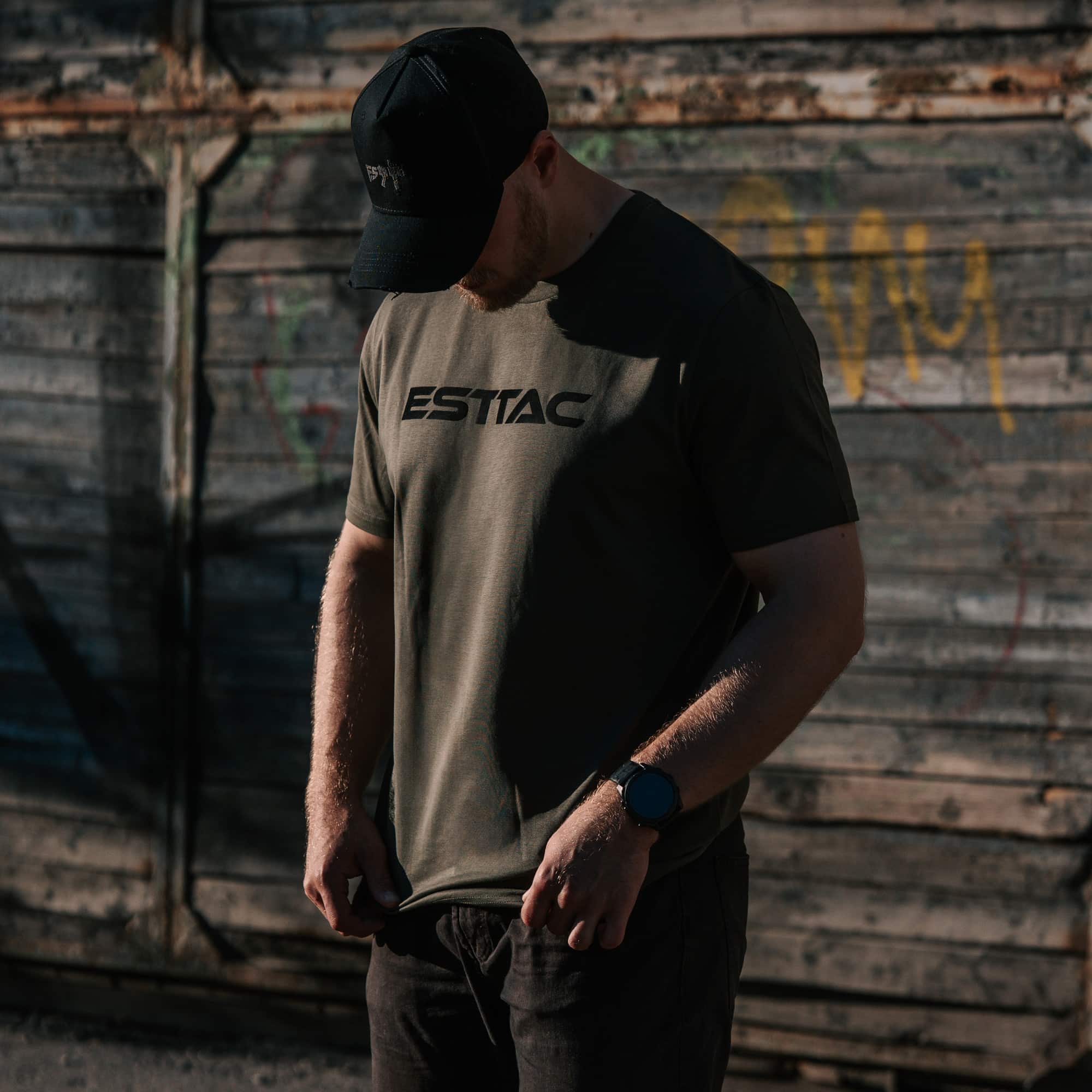 ESTTAC Phantom T-Shirt green wood background