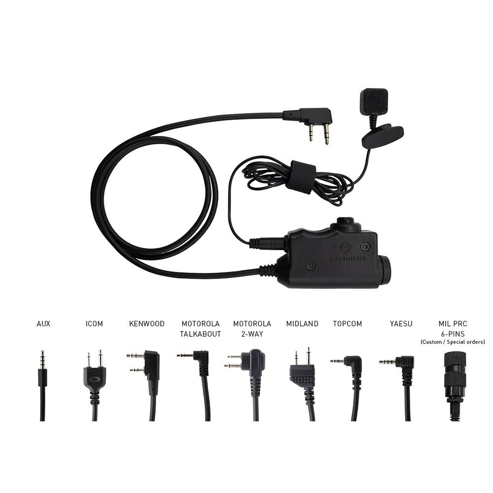 Earmor M51 PTT Military Standard Version - Kenwood options