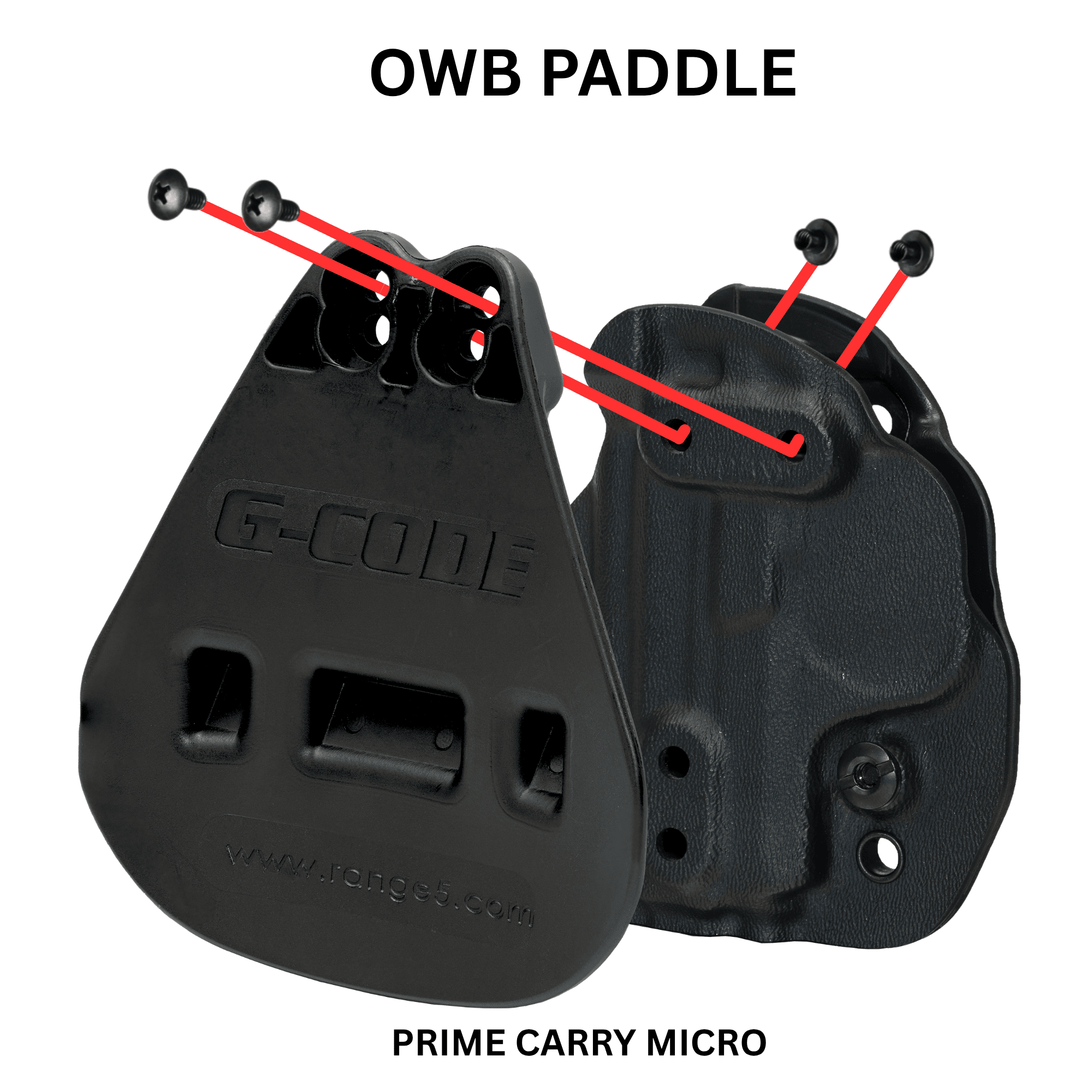 G-Code Prime Carry IWB/OWB Holster - Glock (Gen 3-6) paddle instal