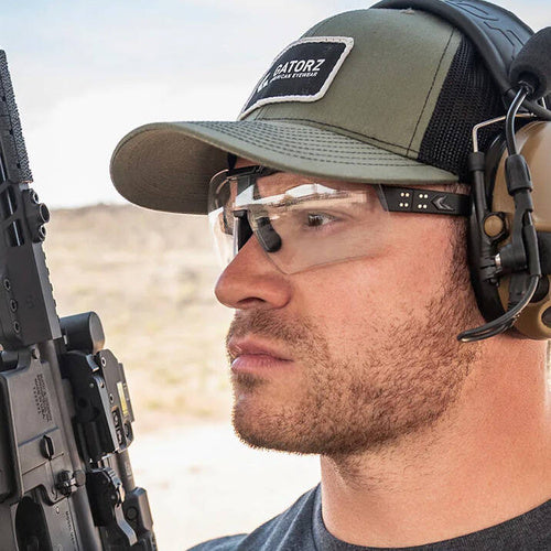 Gatorz Blastshield Tactical Eyewear in action shooting
