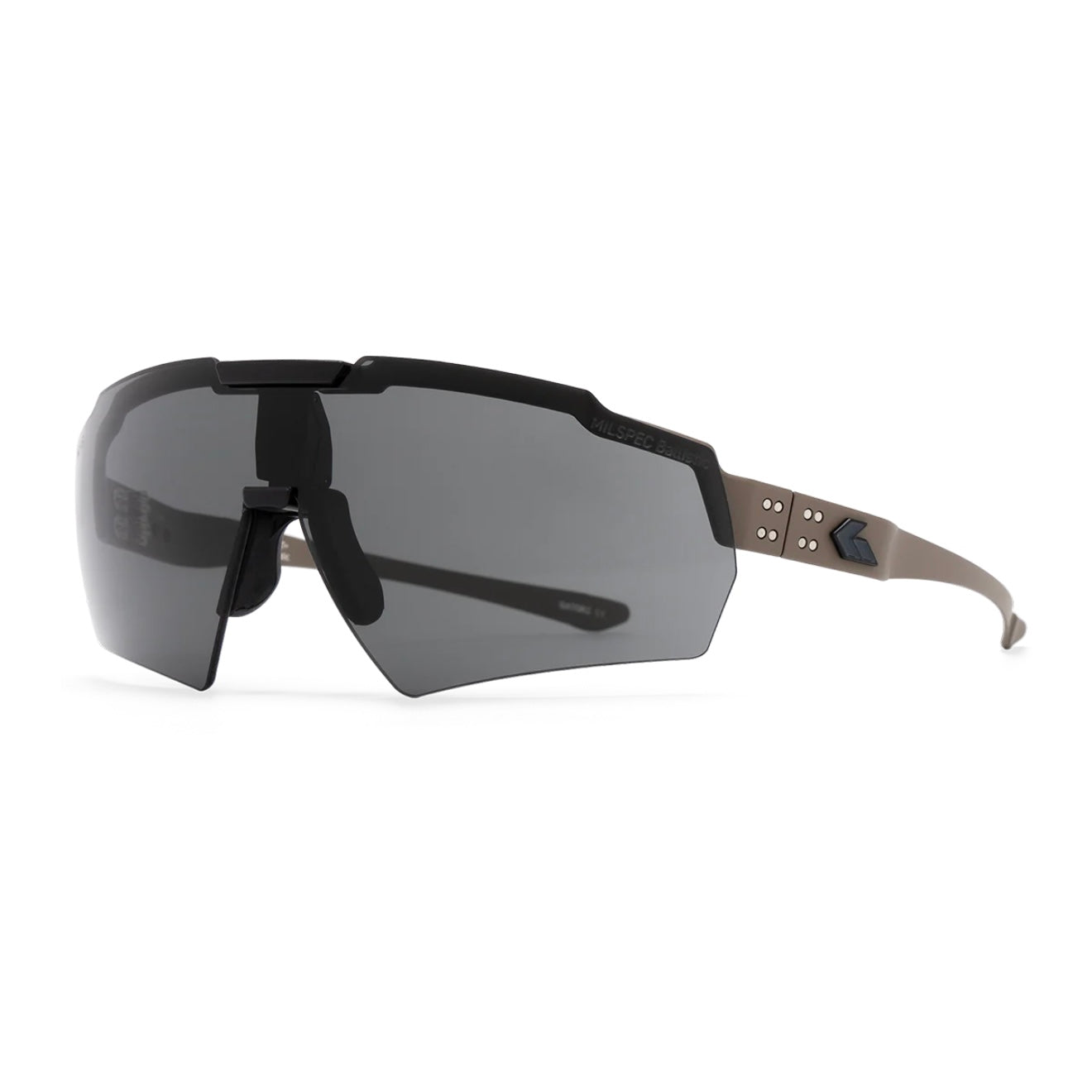Gatorz Blastshield Tactical Eyewear tan and smoke lens