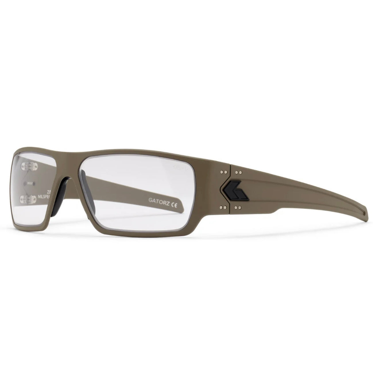 Gatorz Specter Tactical Eyewear tan clear lens
