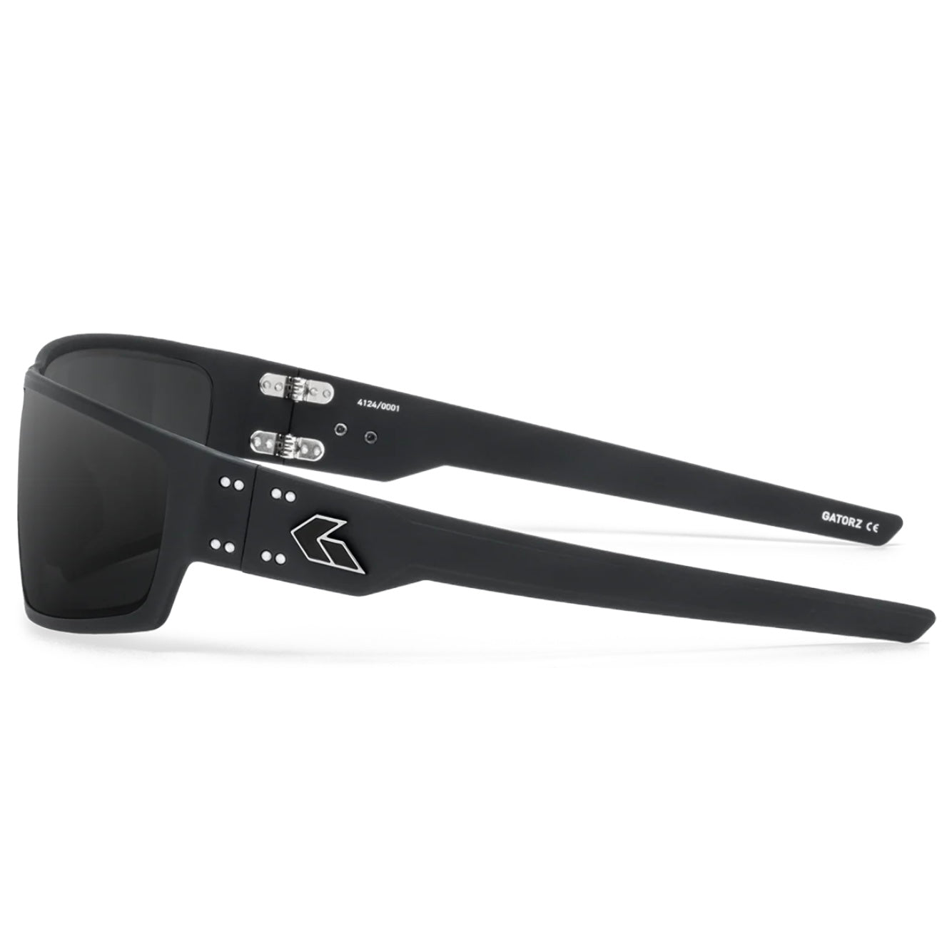 Gatorz Warhawk Tactical Eyewear black frame smoke lens side