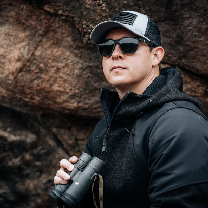 Gatorz Wraith Tactical Eyewear man with binoculars