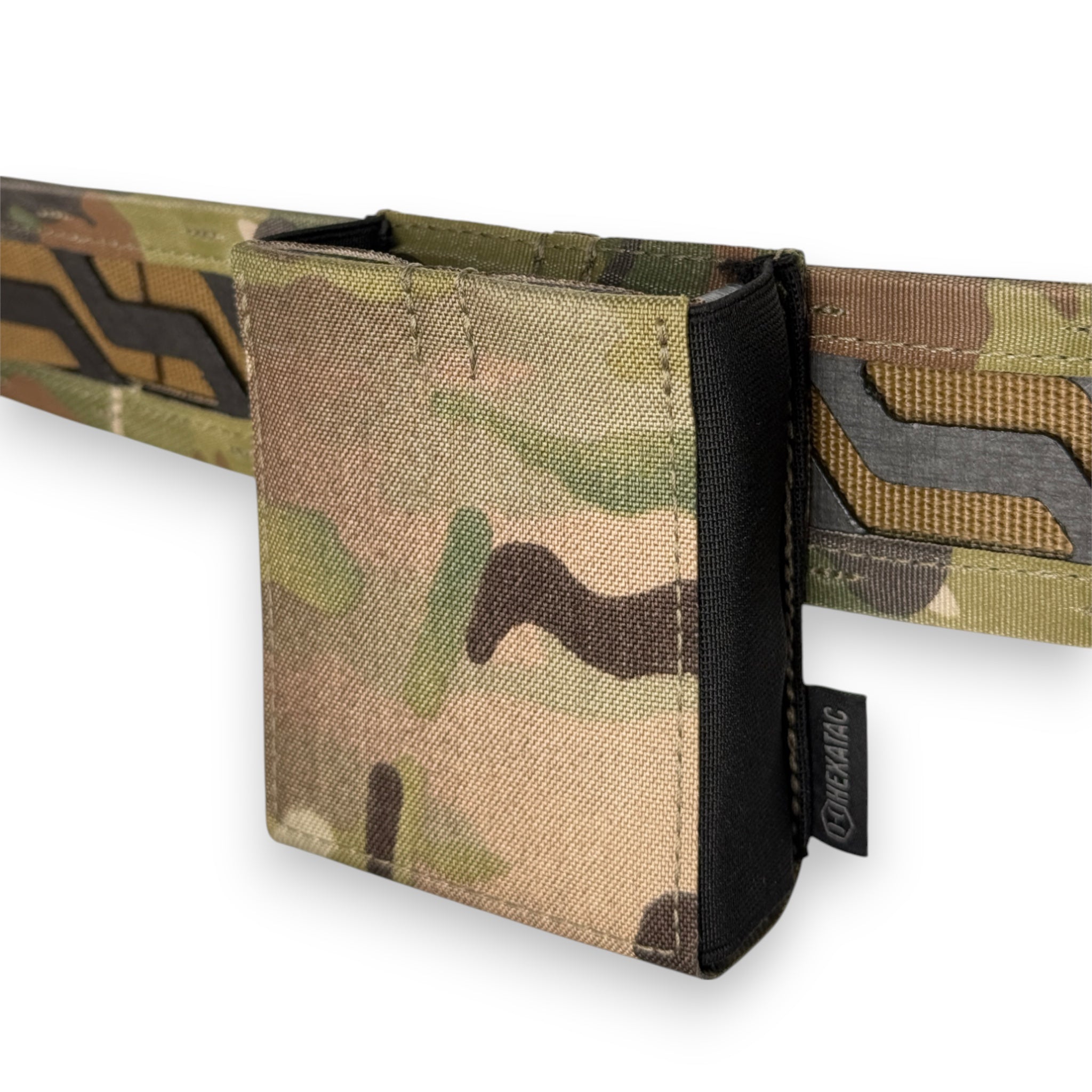 Hexatac AYCE® F.A. Universal Rifle Magazine Pouch Multicam on HMB belt close up