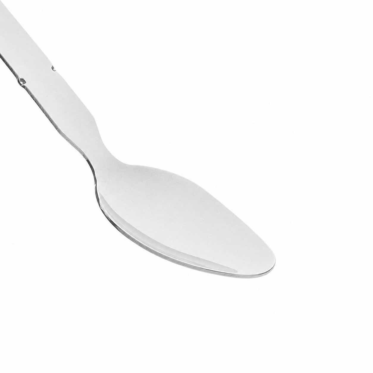 M-Tac Travel Essentials Small Set Steel Silver spoon close up