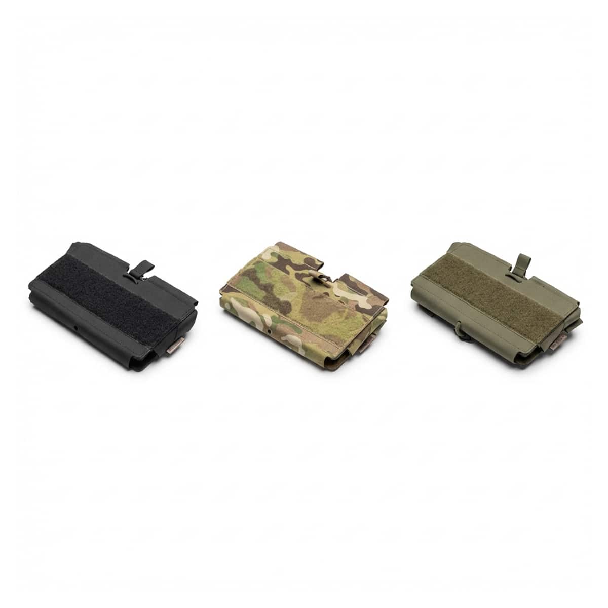 Panneltac ATAK Holder Low Profile Tactical MOLLE Phone Mount different colors in horizontal view
