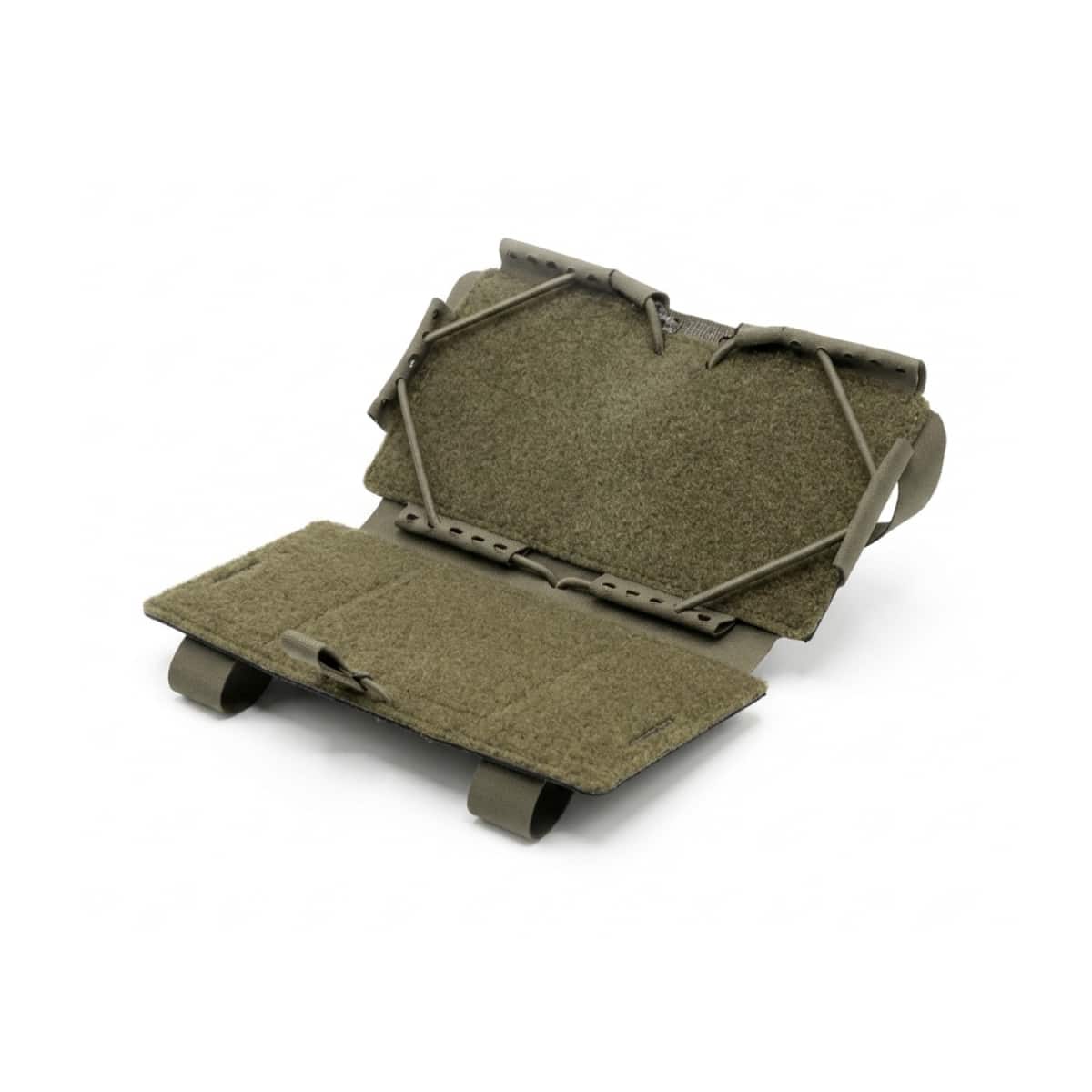 Panneltac ATAK Holder Low Profile Tactical MOLLE Phone Mount opened case view in ranger green color