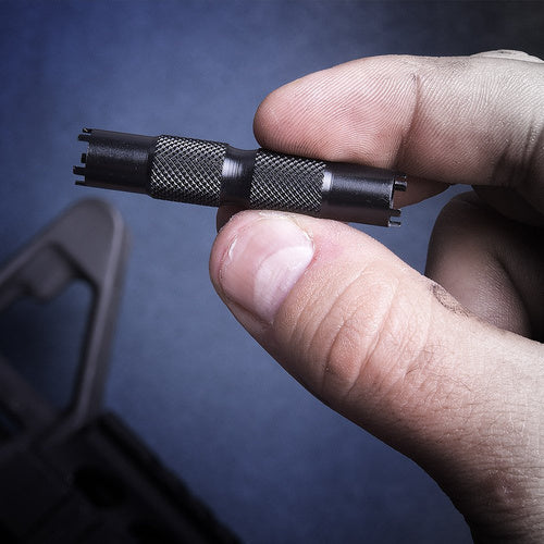 Real Avid AR-15 Front Sight Adjuster in hand