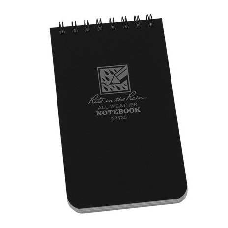 Rite in the Rain All-Weather Notebook - 3 x 5" black