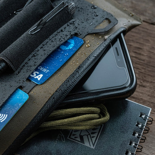 Rite in the Rain Dirtbag Pouch Organizer with items inside