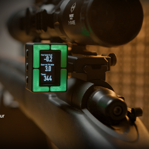 Shooters Global Electronic Level LED SG Pulse PRO on rifle