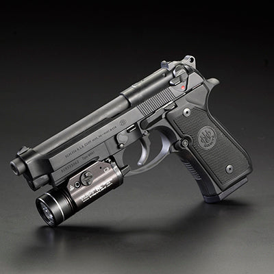 Streamlight TLR-1 HL Weapon Light Black color mounted on beretta handgun