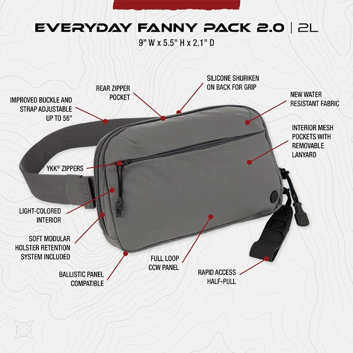 Vertx Everyday Fanny Pack 2.0 features
