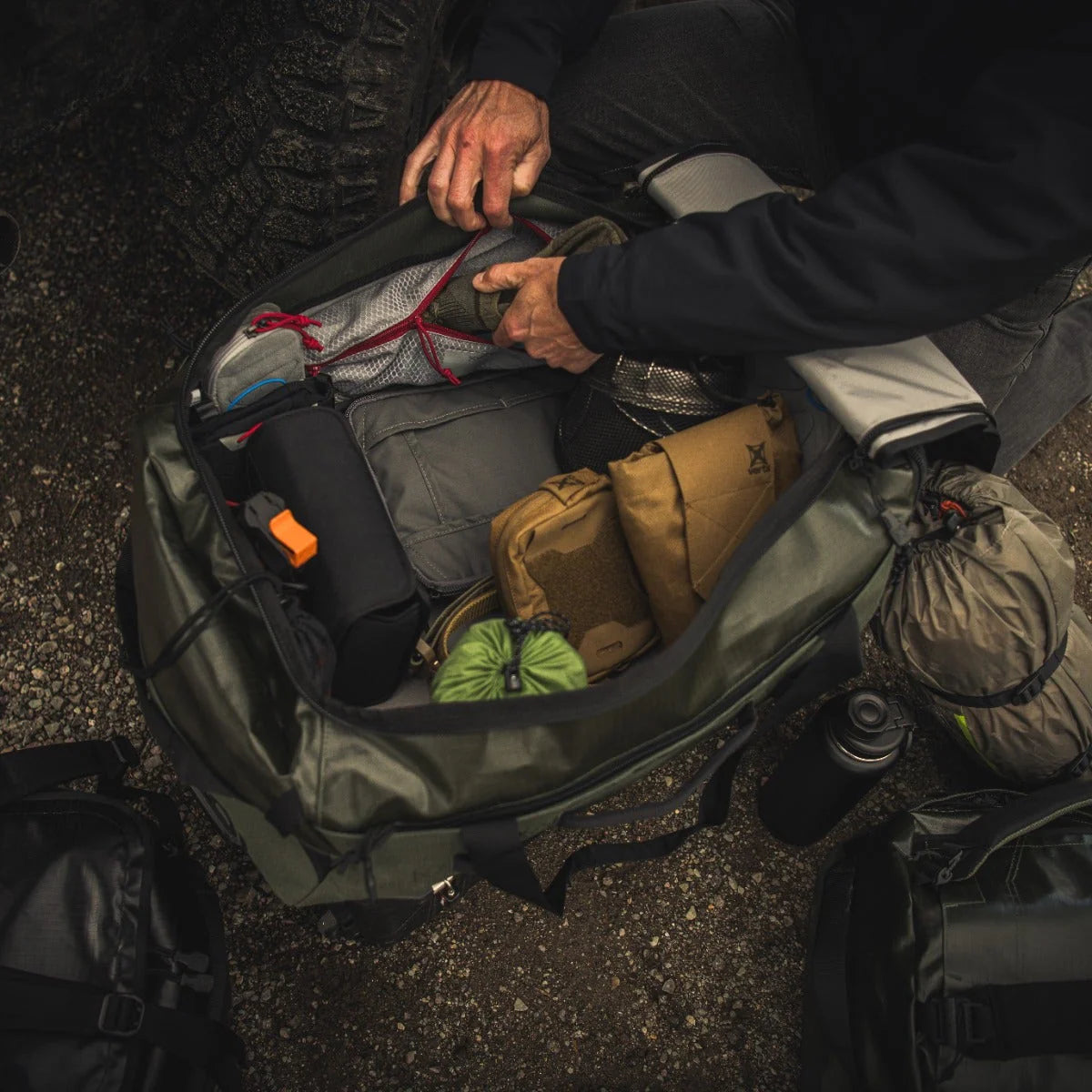 Vertx RLT 80L Duffel Bag fully packed