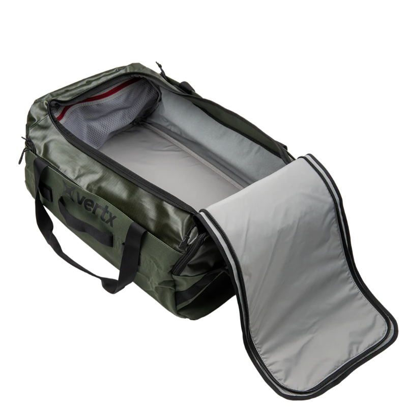 Vertx RLT 80L Duffel Bag inside green