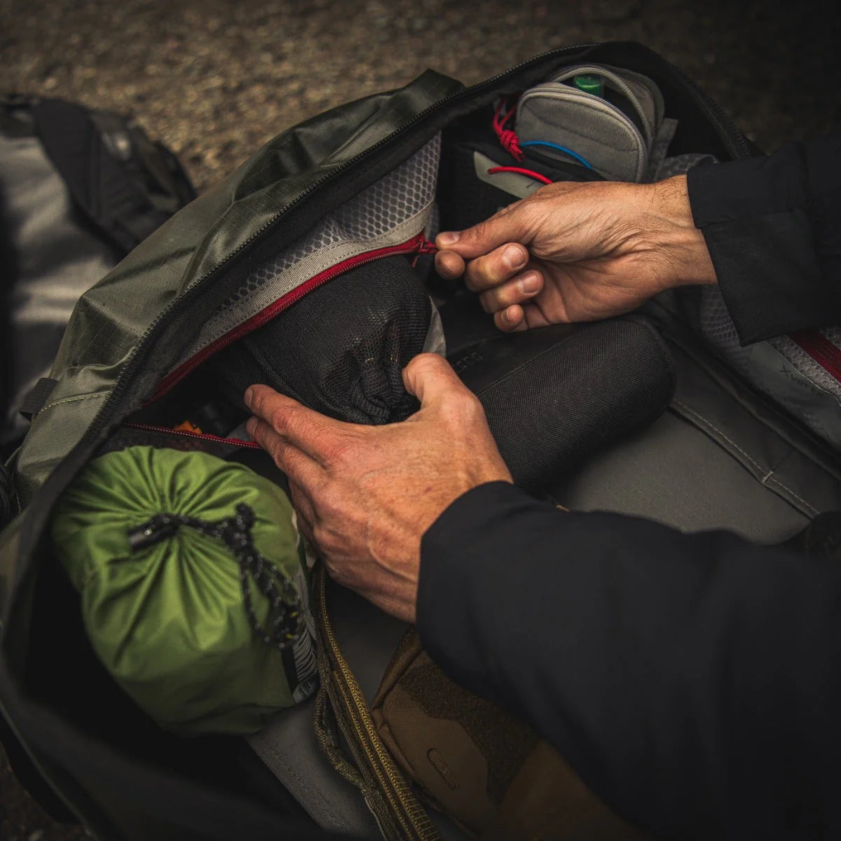 Vertx RLT 80L Duffel Bag small pouch