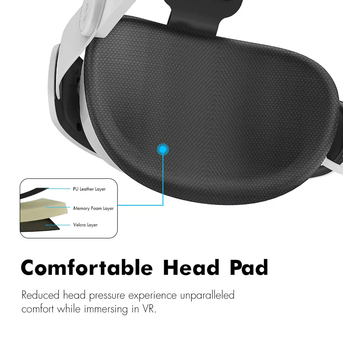 Vortex Elite Strap with 6000 mAh battery for Meta Quest 3S, Quest 3 head pad
