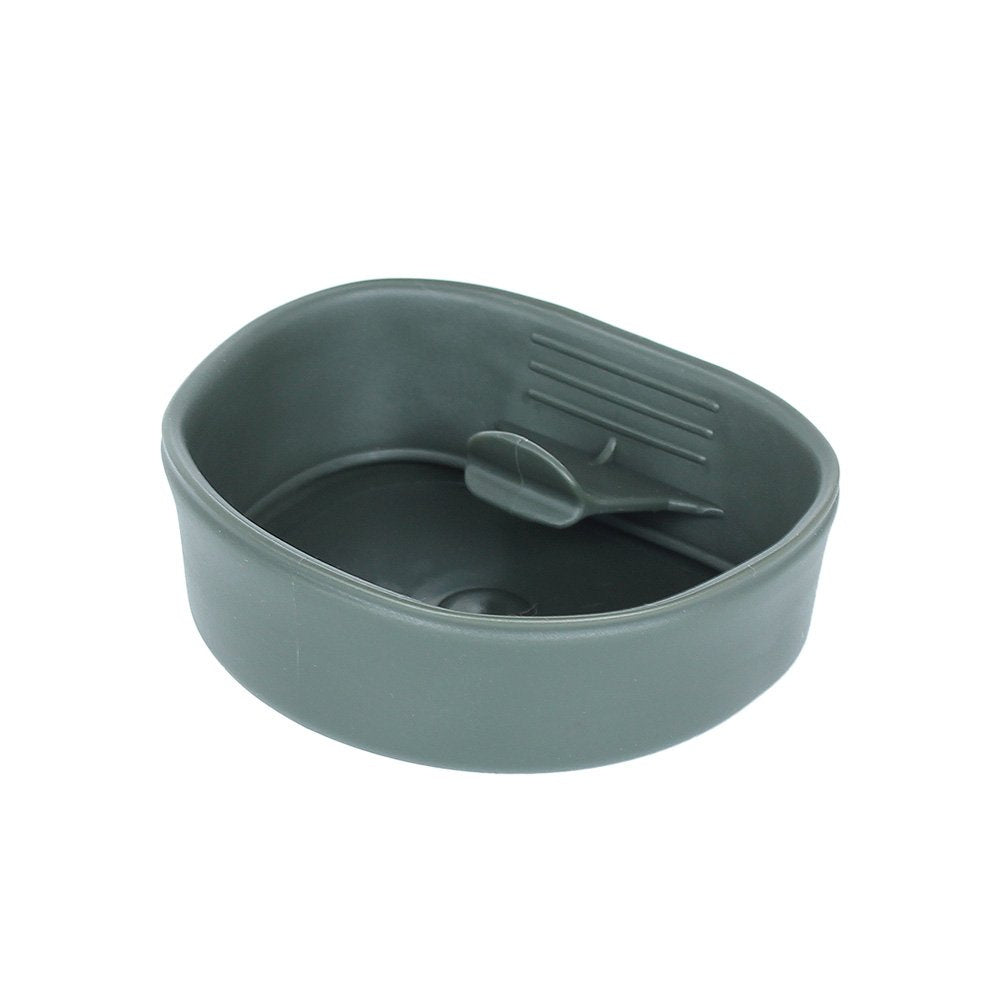 Wildo Fold-A-Cup in olive color folded