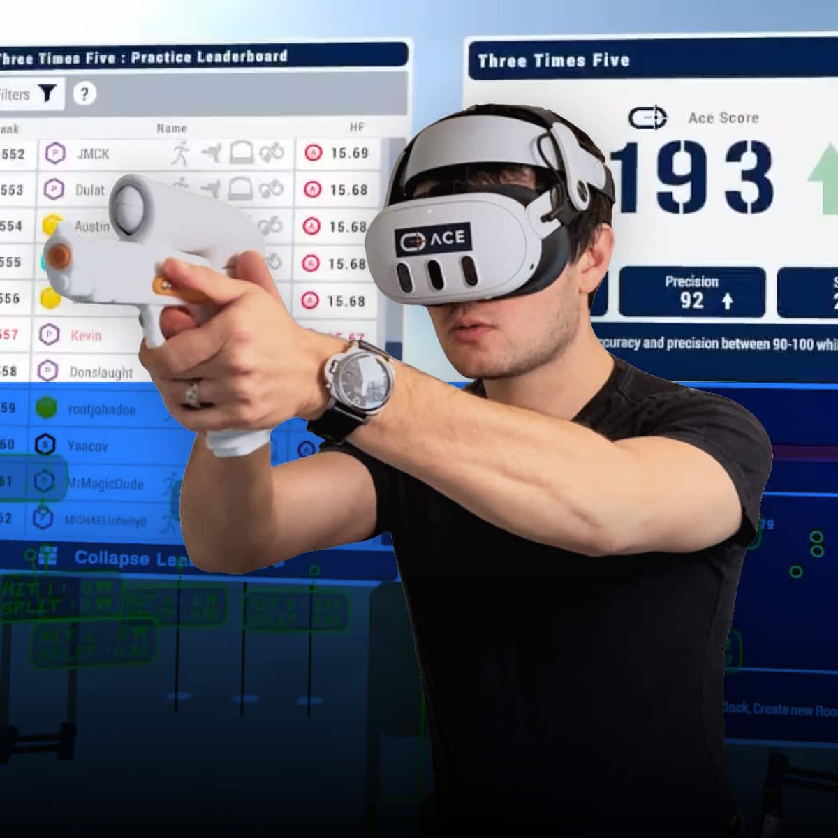 Ace VR training leaderboard