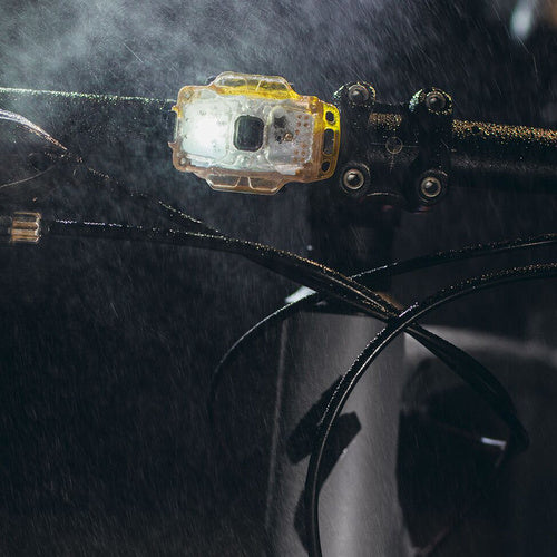 Armytek LED Pocket Flashlight Crystal WRB on bicycle