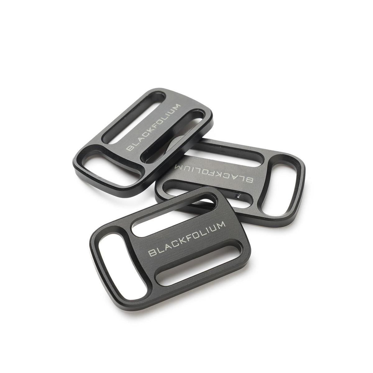 Blackfolium TRI-RING 1 inch Black aluminium adapters, detail view; sold individually