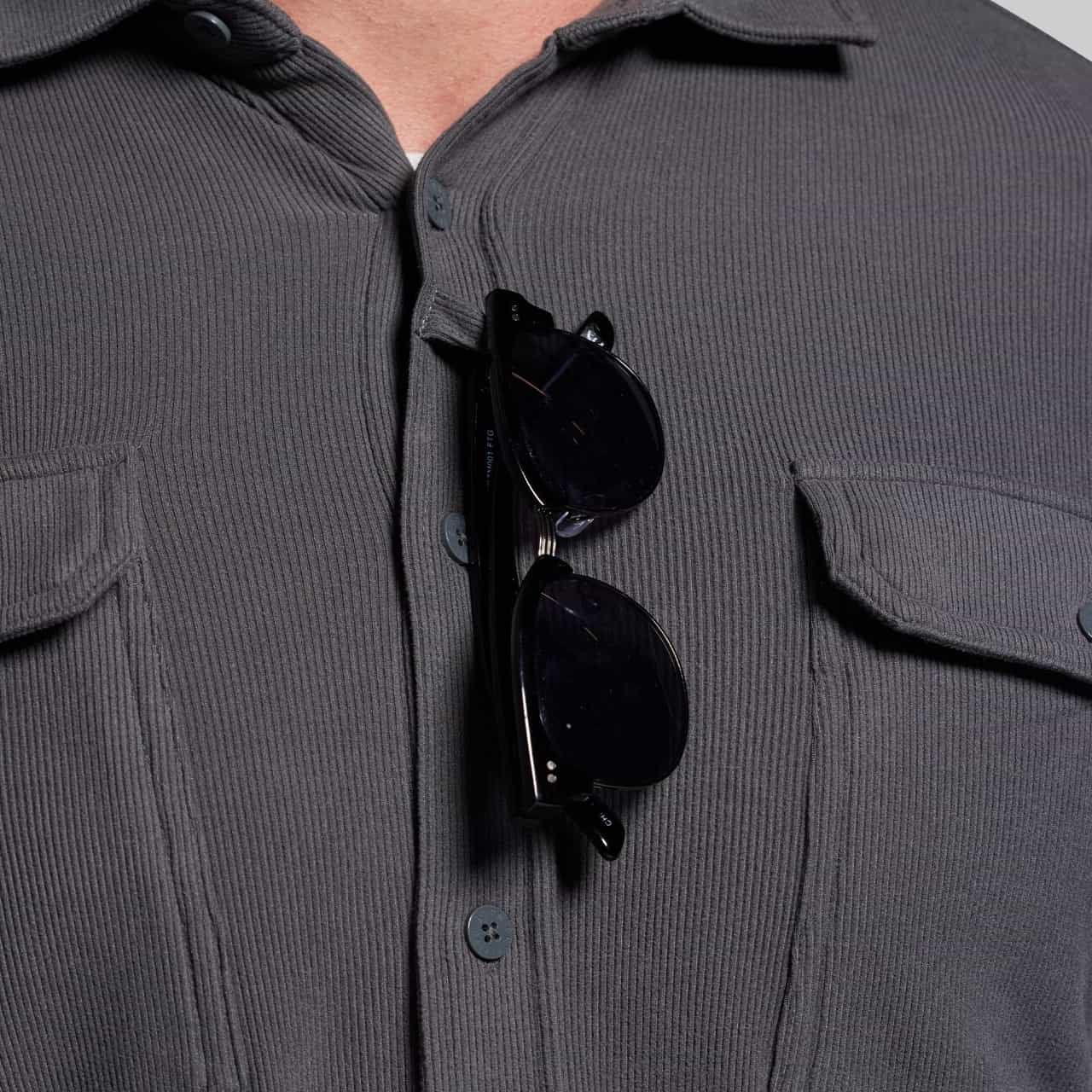 Born Primitive Woodsman Stretchy Corduroy gunmetal sunglasses detail