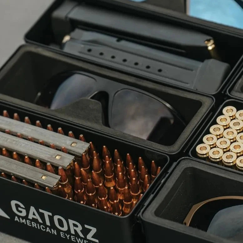 Gatorz Ammo Can Case protective tactical sunglasses storage case detail