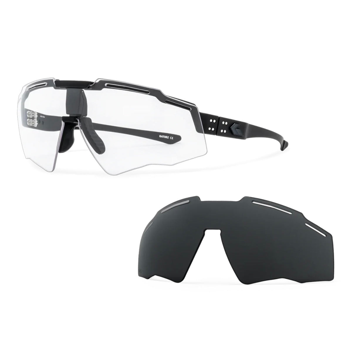 Gatorz Blastshield B2 MILSPEC ballistic eyewear smoke and clear lens bundle