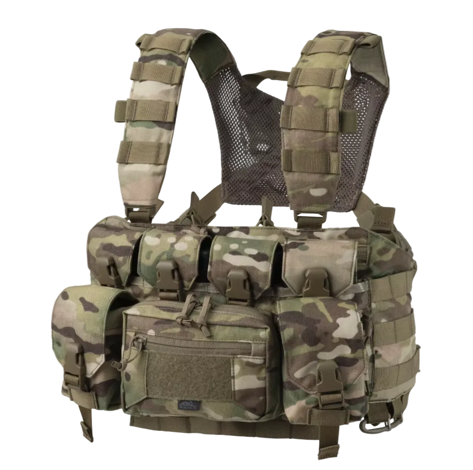 Helikon Guardian Recce Chest Rig Cordura load carrying chest rig detail view