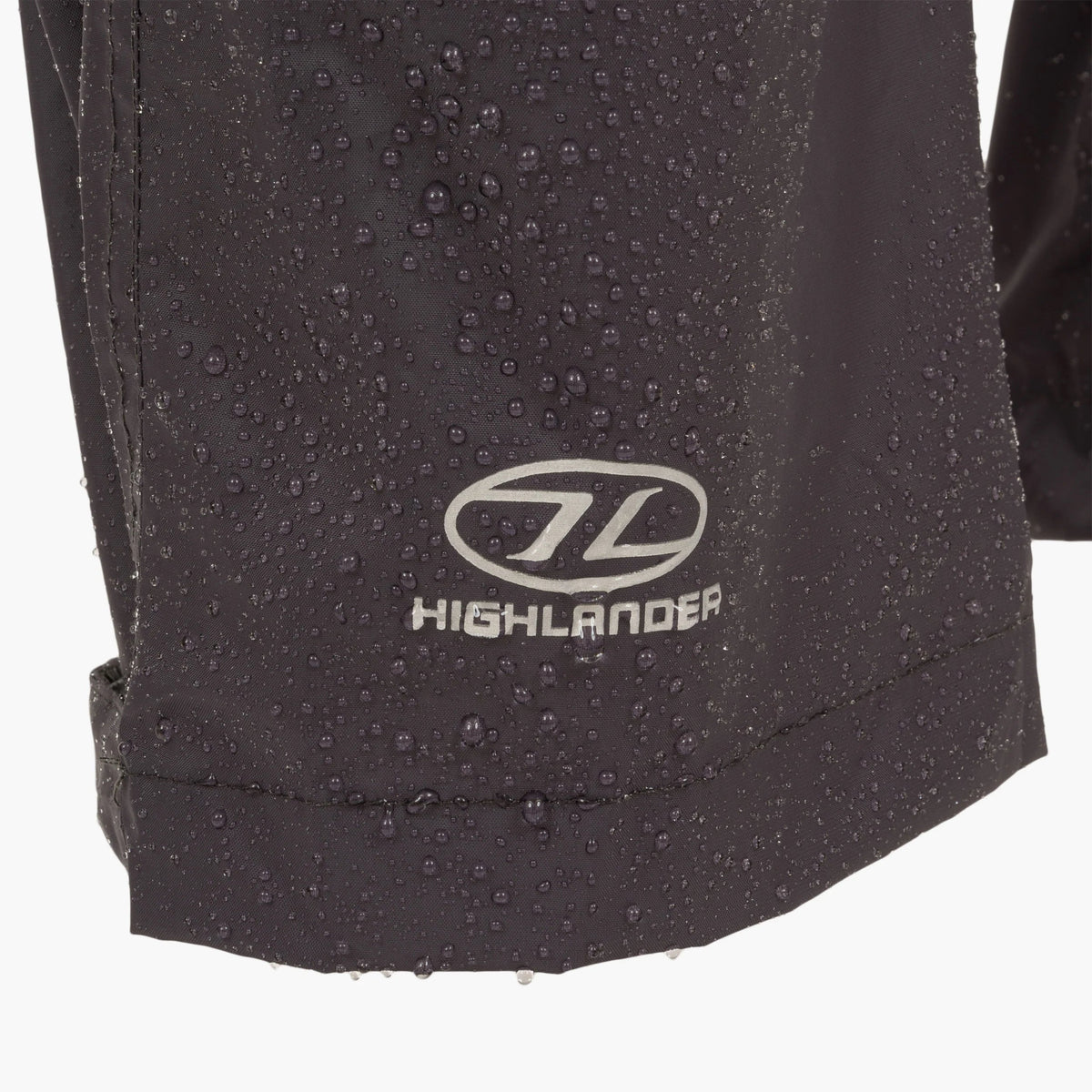 Highlander Stow & Go Waterproof Trousers – water-repellent fabric detail