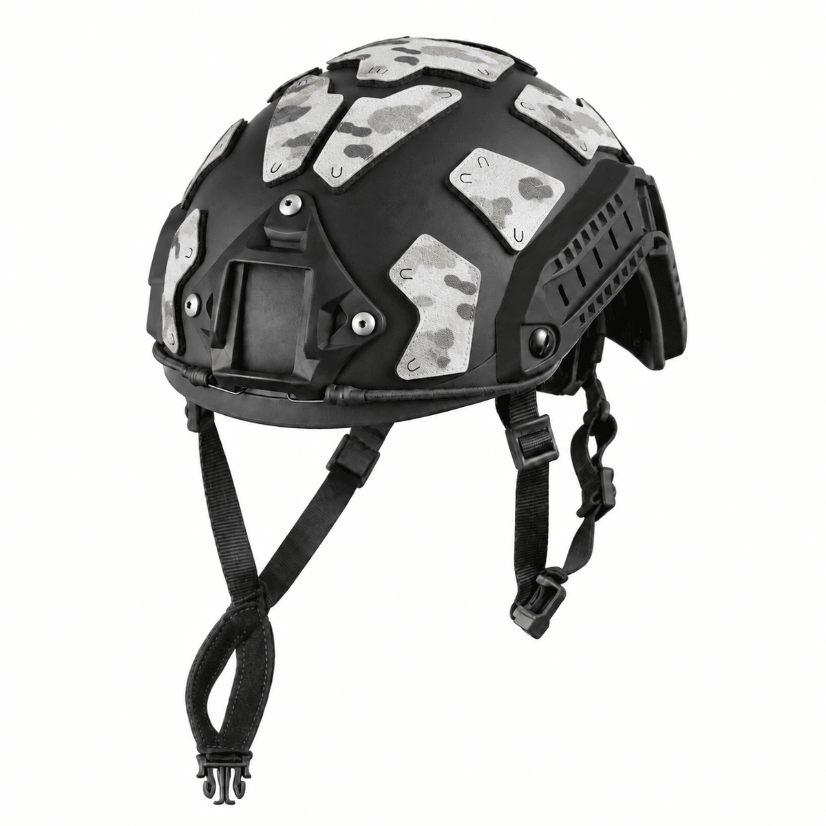 Kolibri Works OpsCore FAST SF Patch in Multicam Alpine on black tactical helmet