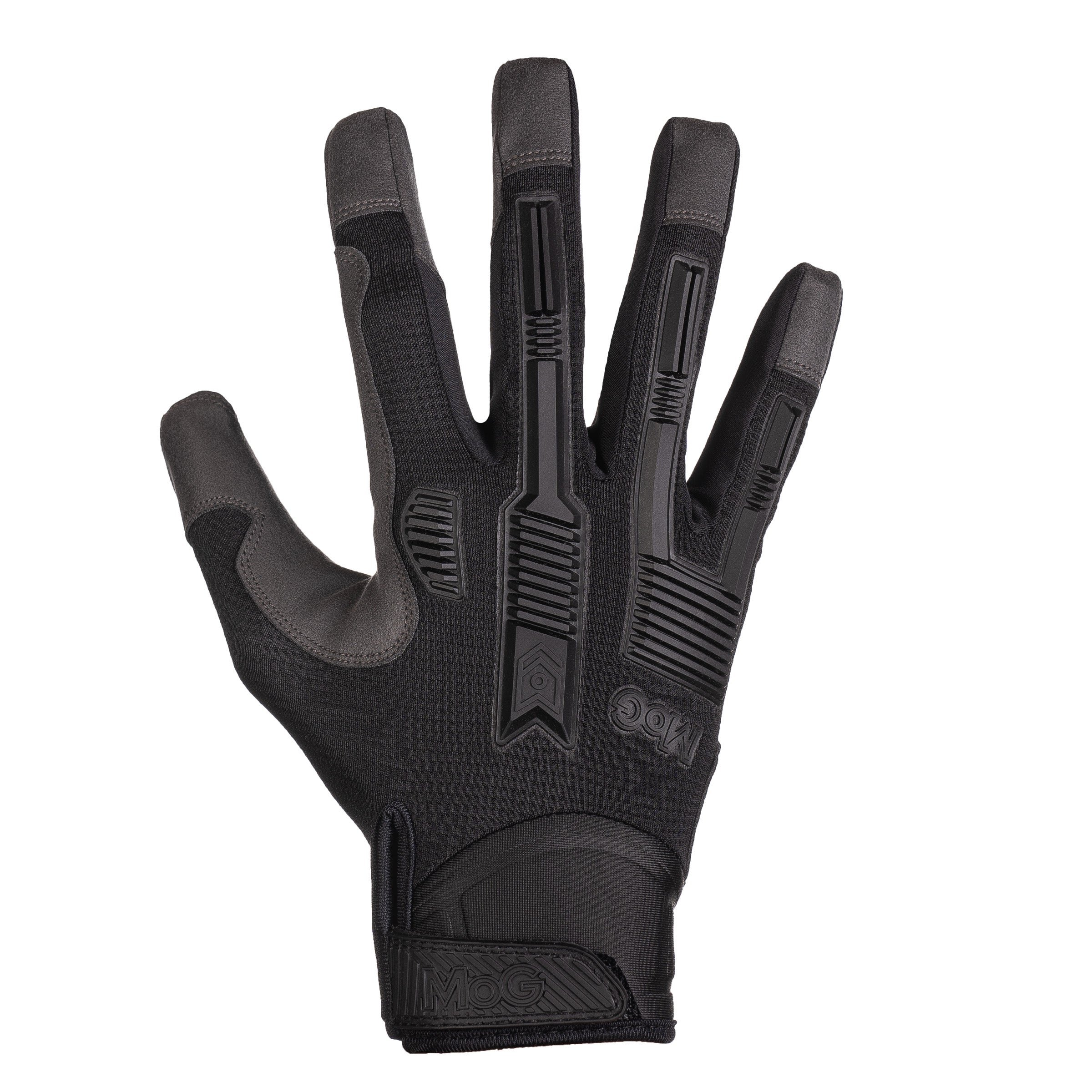 MoG Target High Abrasion Ergoshield Tactical Gloves black back of hand