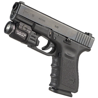 Streamlight TLR-7 X USB Weapon Light black on Glock 19 side view
